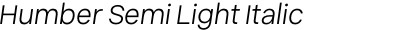 Humber Semi Light Italic